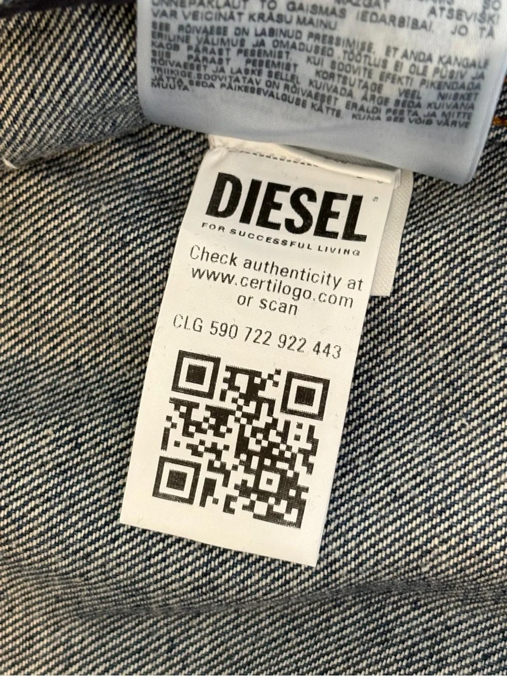 Diesel D-Vinz-S Denim Bomber Jacket Indigo Blue Men’s Size XL